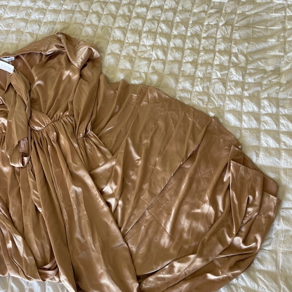 Baltic Born Holly Satin Dress in Champagne - Picture 5 of 9